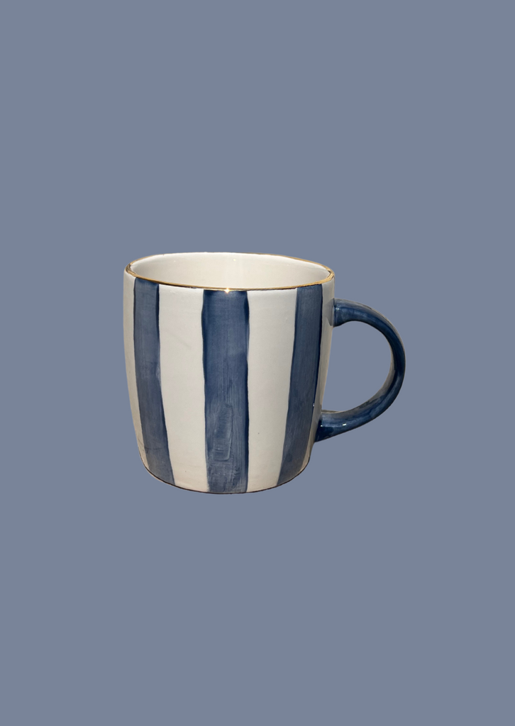 Gestreifte Tasse Blau